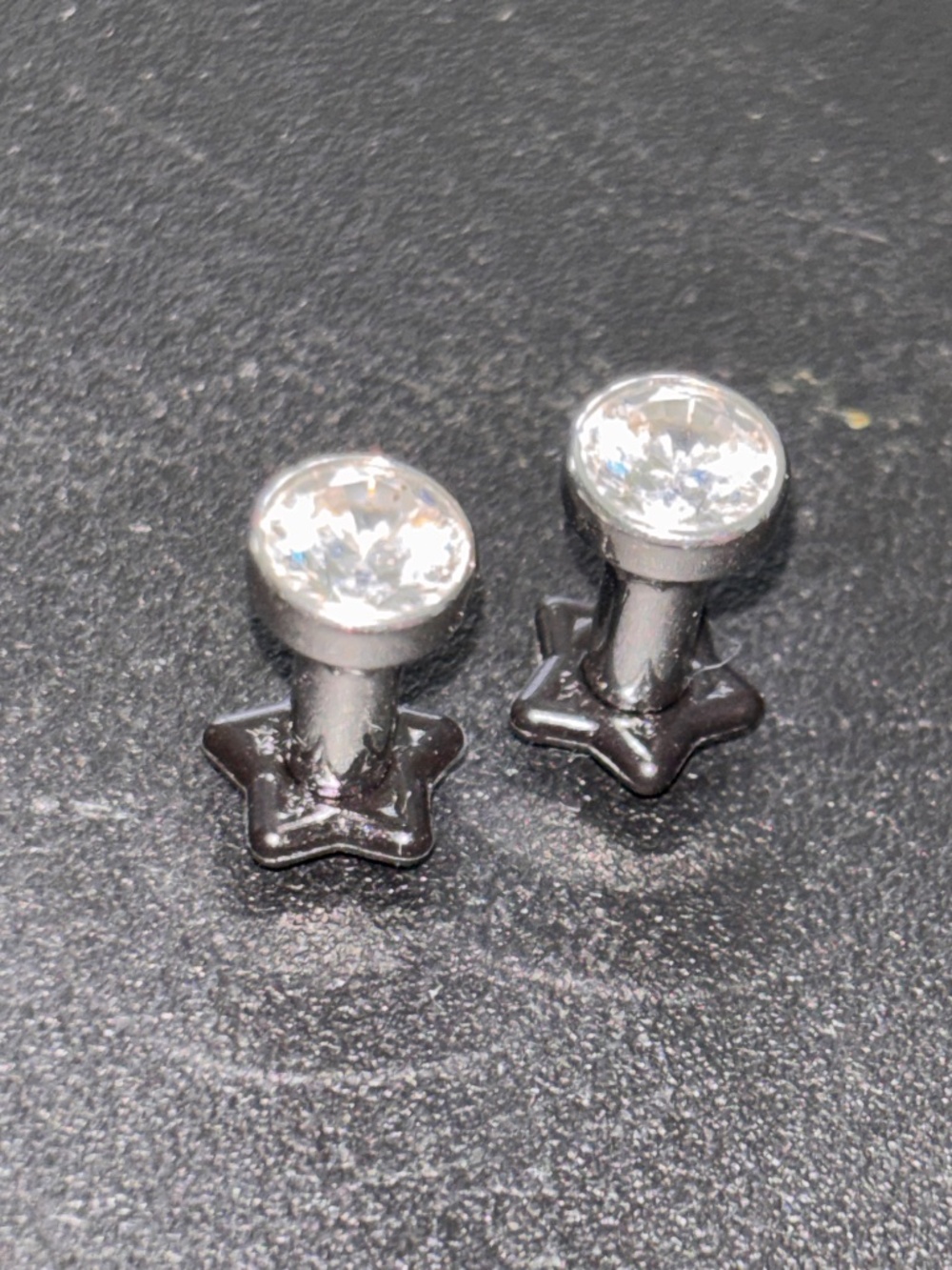 8g Anatometal Surgical Steel Single Flare Single Stone Eyelet - Picture 5 of 8